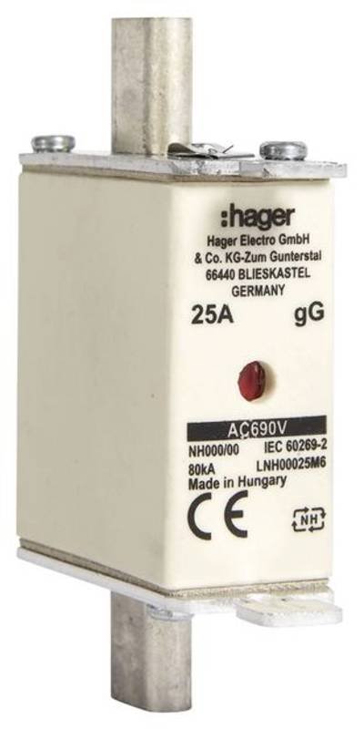 Hager LNH00025M6 NH-Sicherung 25 A 3 St.