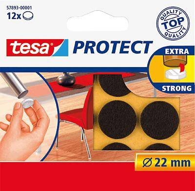 tesa Filzgleiter Braun (Ø) 22 mm 12 St.