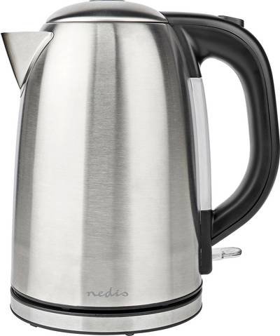 Nedis KAWK350EAL Wasserkocher Silber, Schwarz Fassungsvermögen: 1.7 l