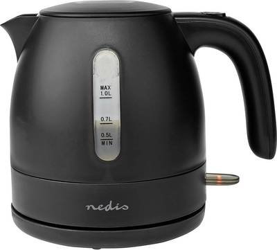 Nedis KAWK300EBK Wasserkocher Schwarz Fassungsvermögen: 1 l