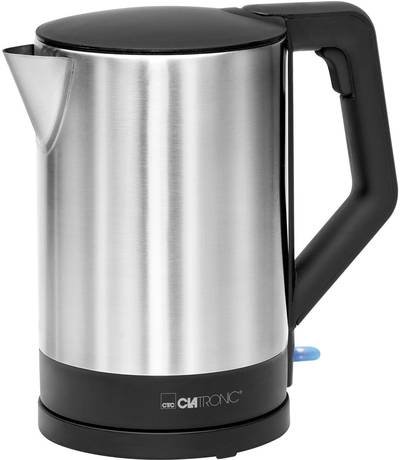 Clatronic WKS 3692 schwarz Wasserkocher Edelstahl, Schwarz Fassungsvermögen: 1.5 l