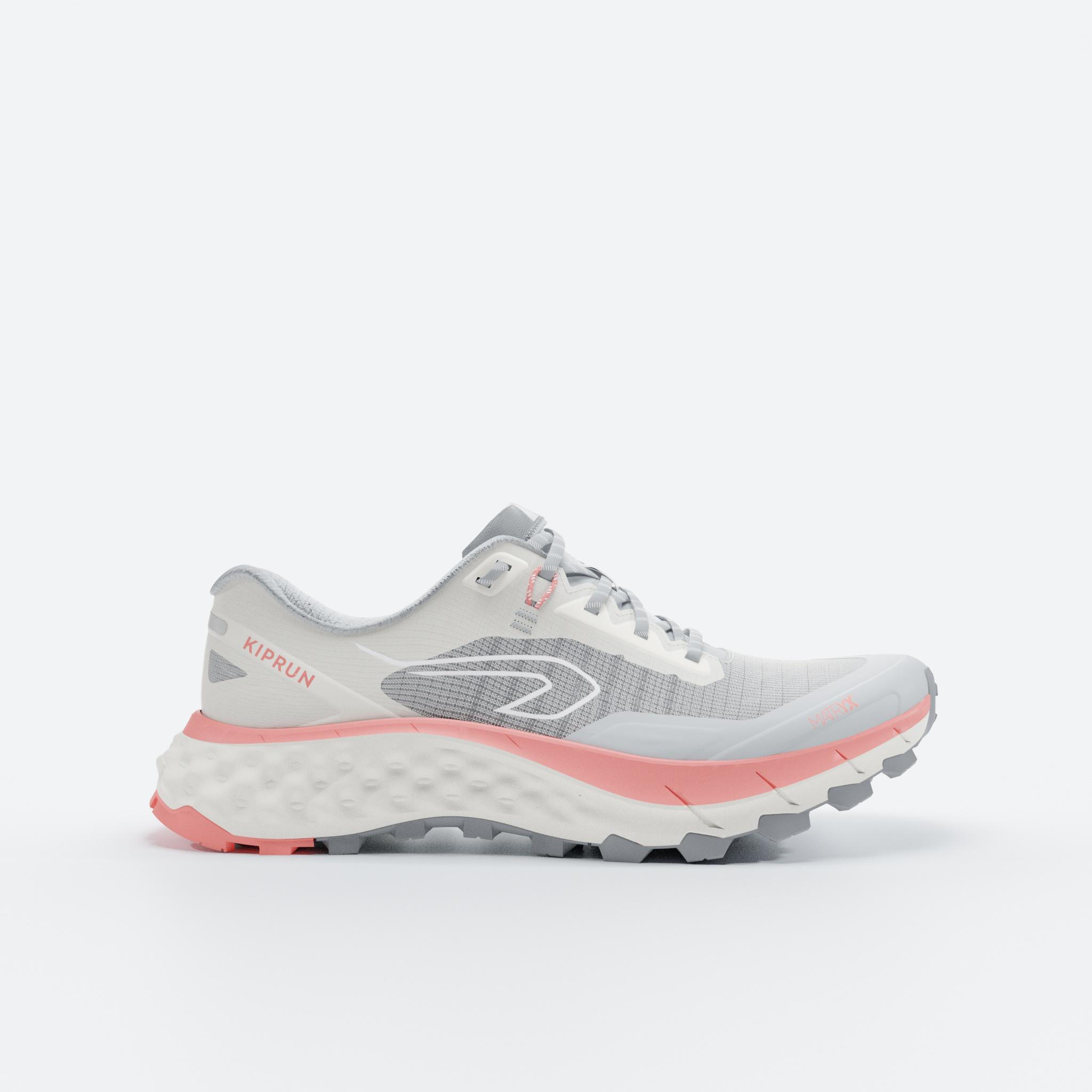 KIPRUN Zapatillas Trail running KIPRUN EVADICT MT CUSHION 2 Mujer - Gris y Rosa