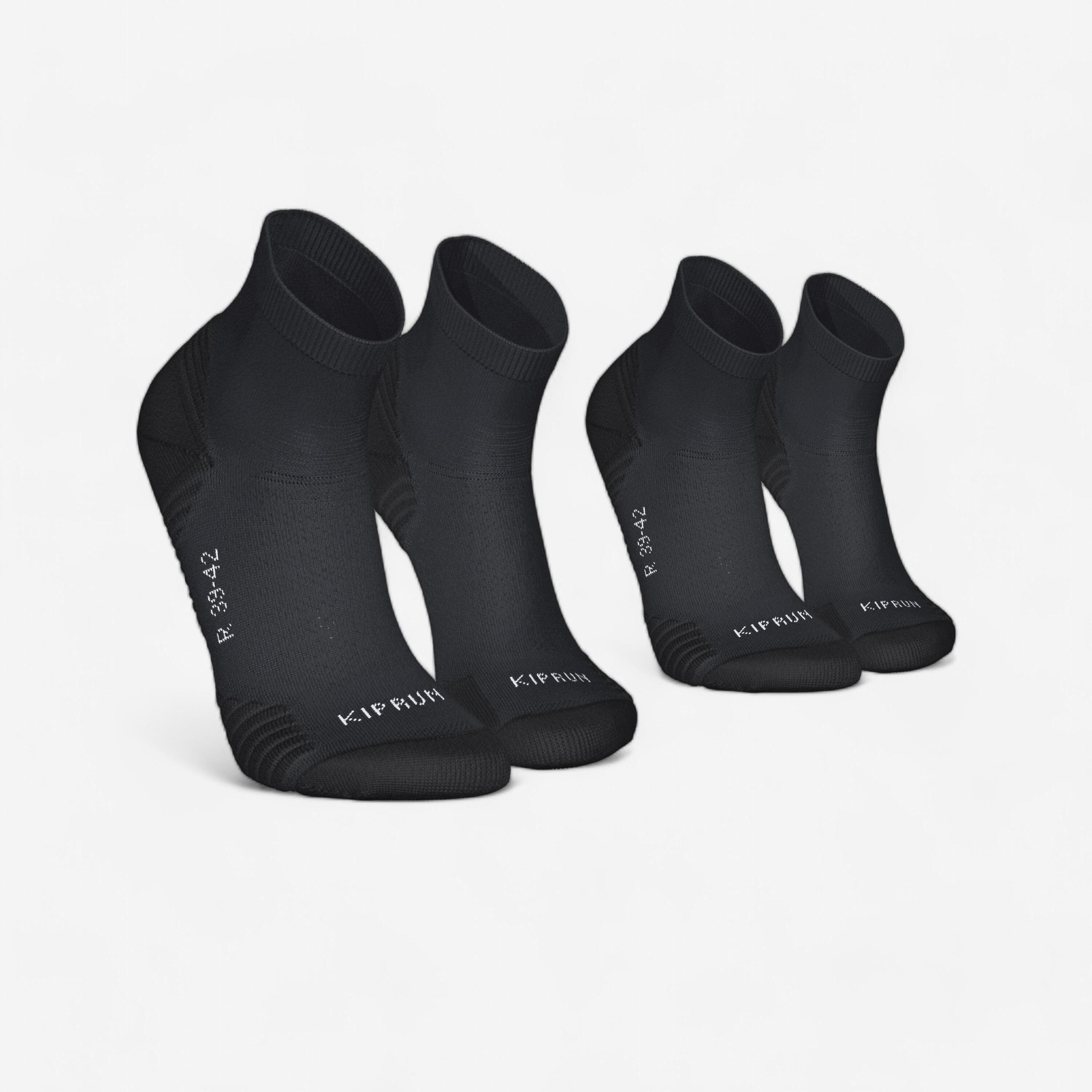 KIPRUN LOTE de 2 PARES de CALCETINES DE RUNNING RUN500 GRUESOS MID