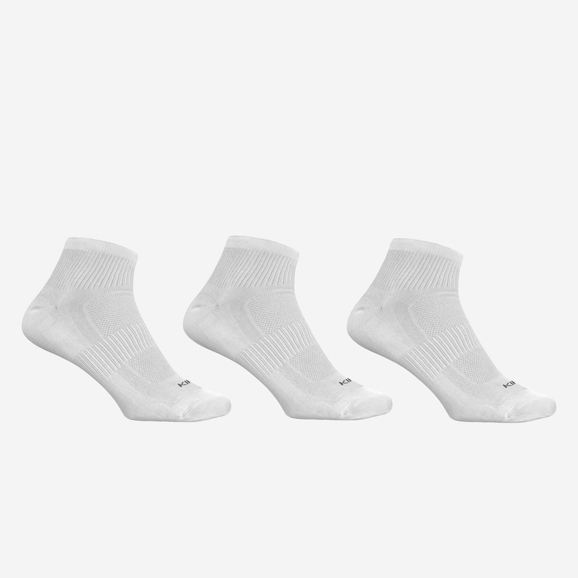 KIPRUN Calcetines running pack 3 Adulto blanco