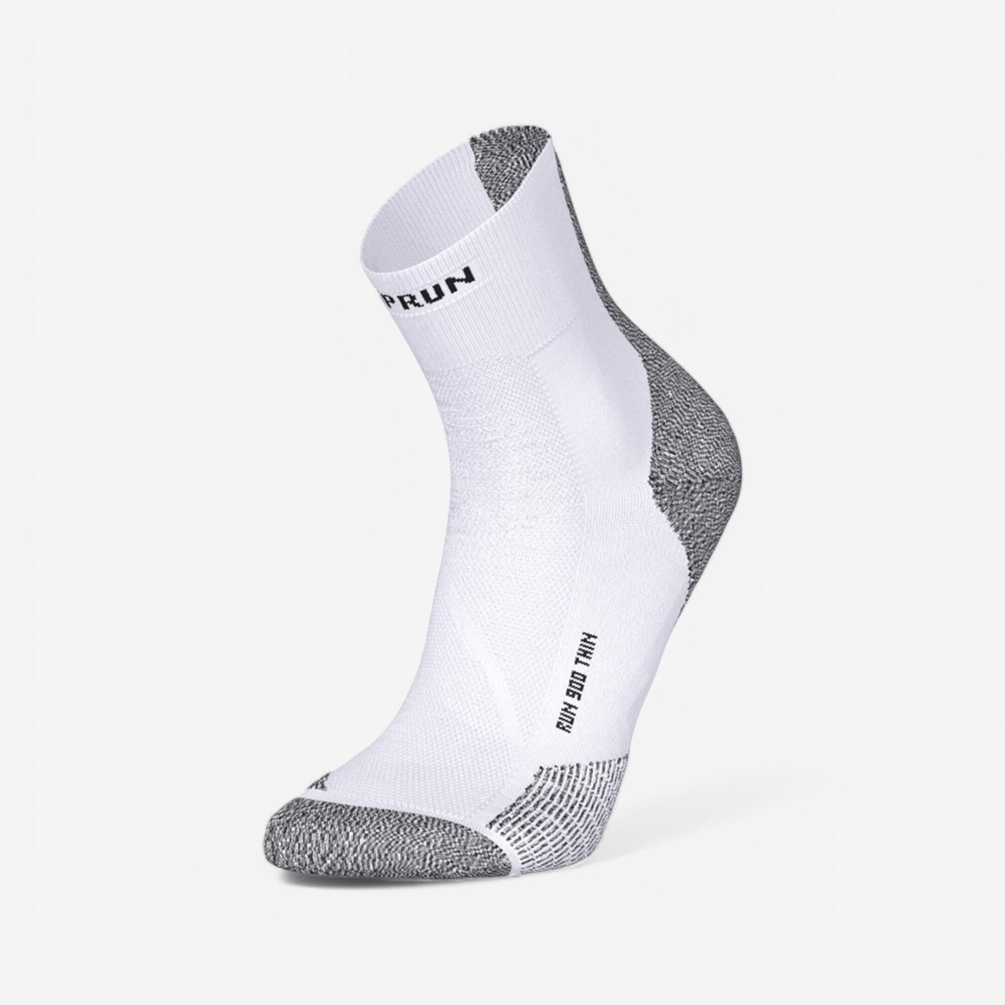 KIPRUN Calcetines de running KIPRUN run900 finos mid blancos