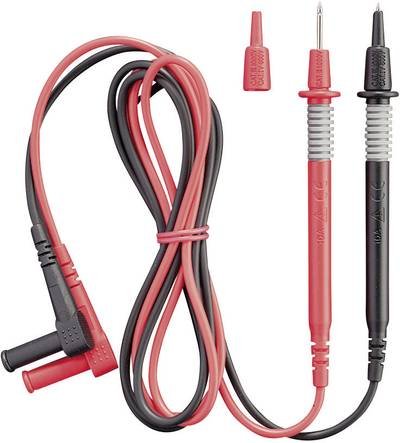 Benning 044146 Sicherheits-Messleitungs-Set Lamellenstecker 2 mm Prüfspitze 1.00 m Schwarz, Rot 1 St.