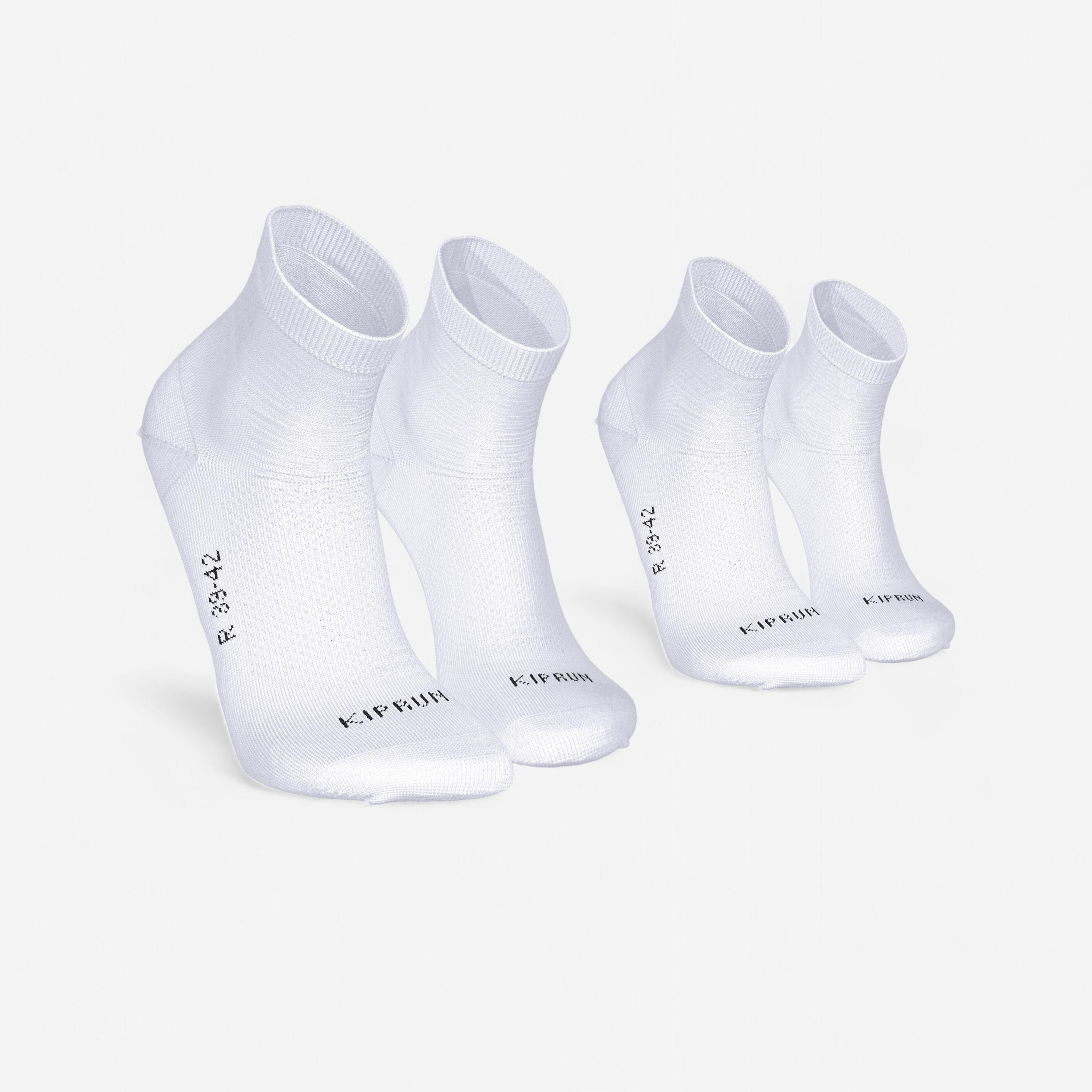 KIPRUN LOTE de 2 PARES de CALCETINES DE RUNNING RUN500 FINOS MID
