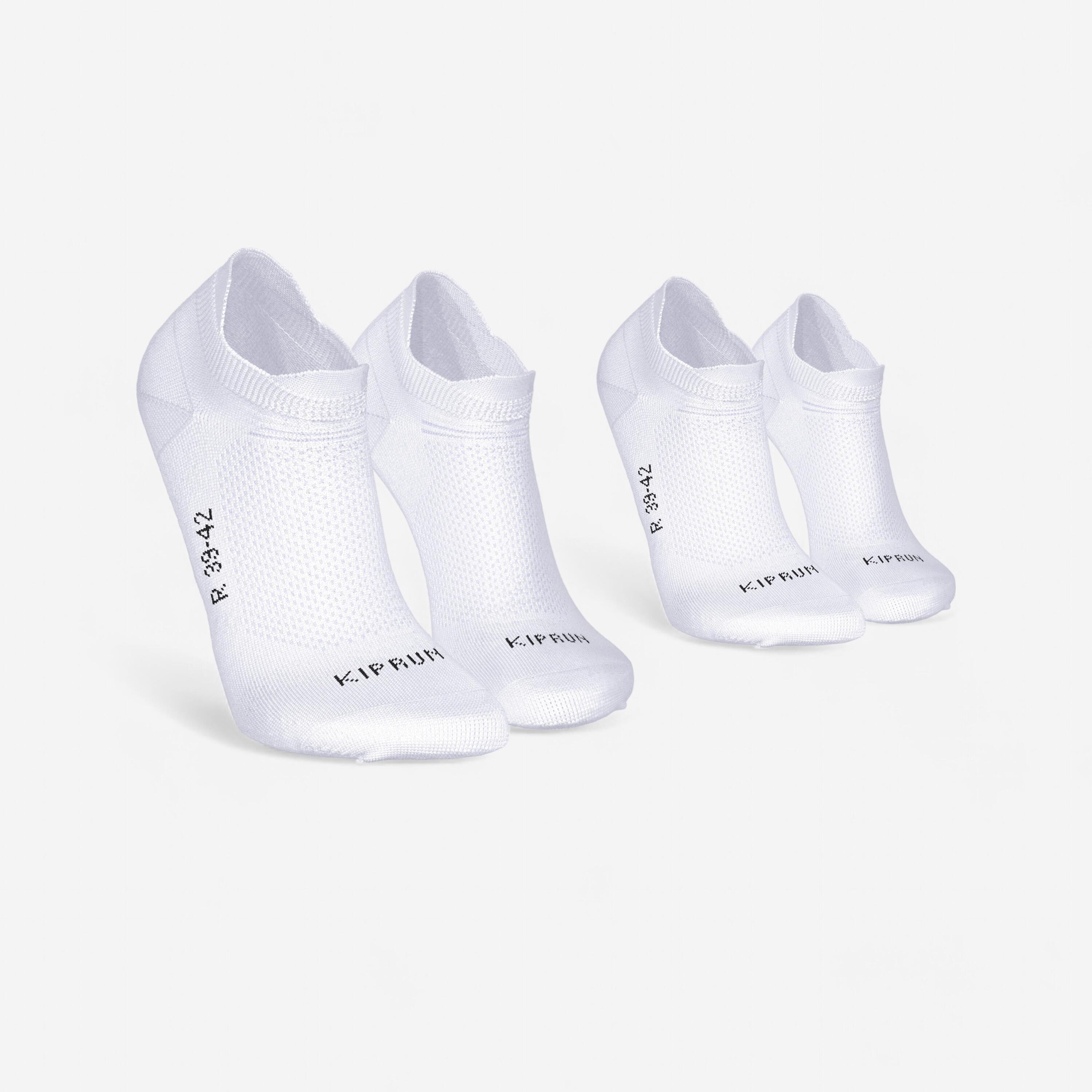 KIPRUN LOTE de 2 PARES de CALCETINES DE RUNNING RUN500 FINOS INVISIBLES