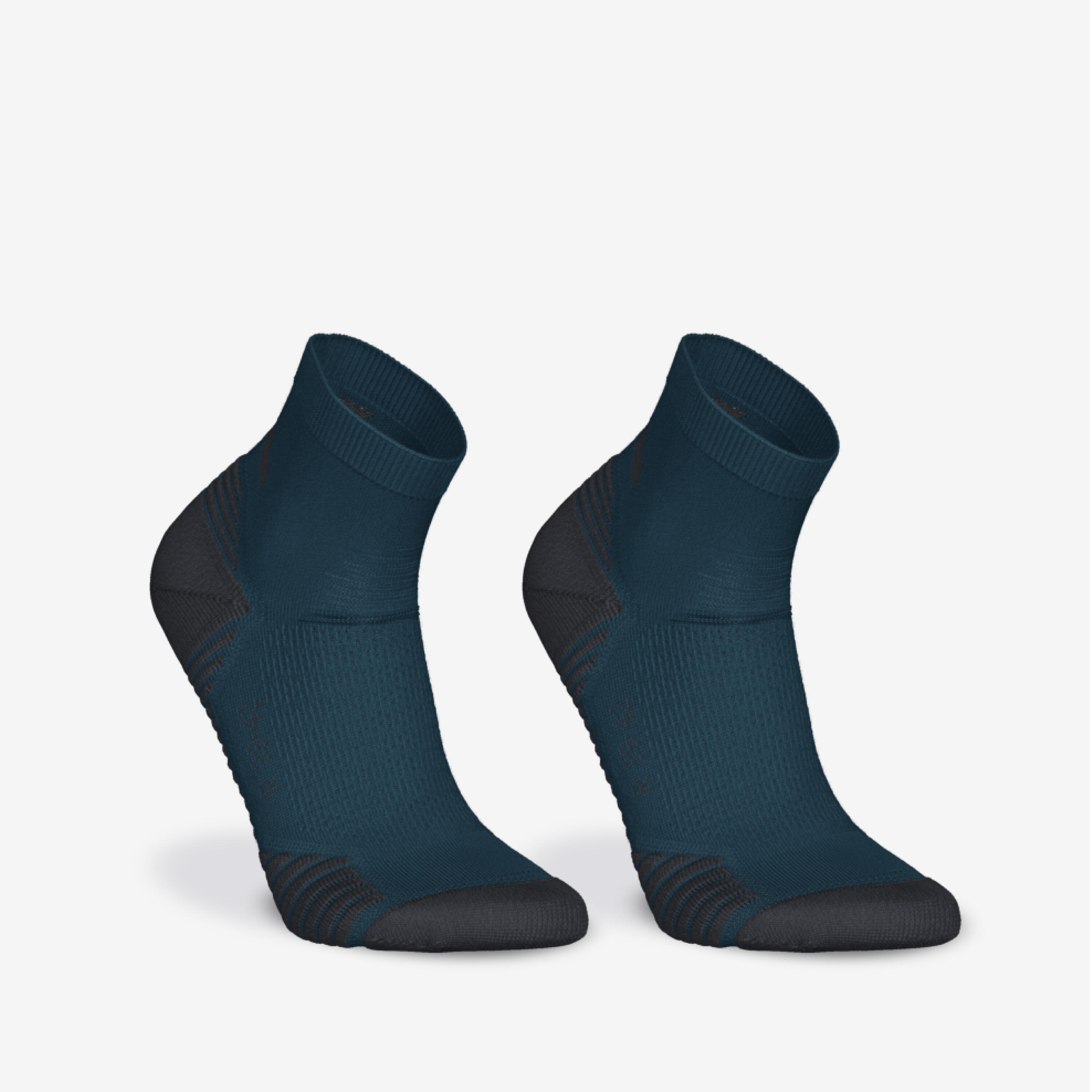 KIPRUN Lote de 2 pares de calcetines de running run500 gruesos mid azul