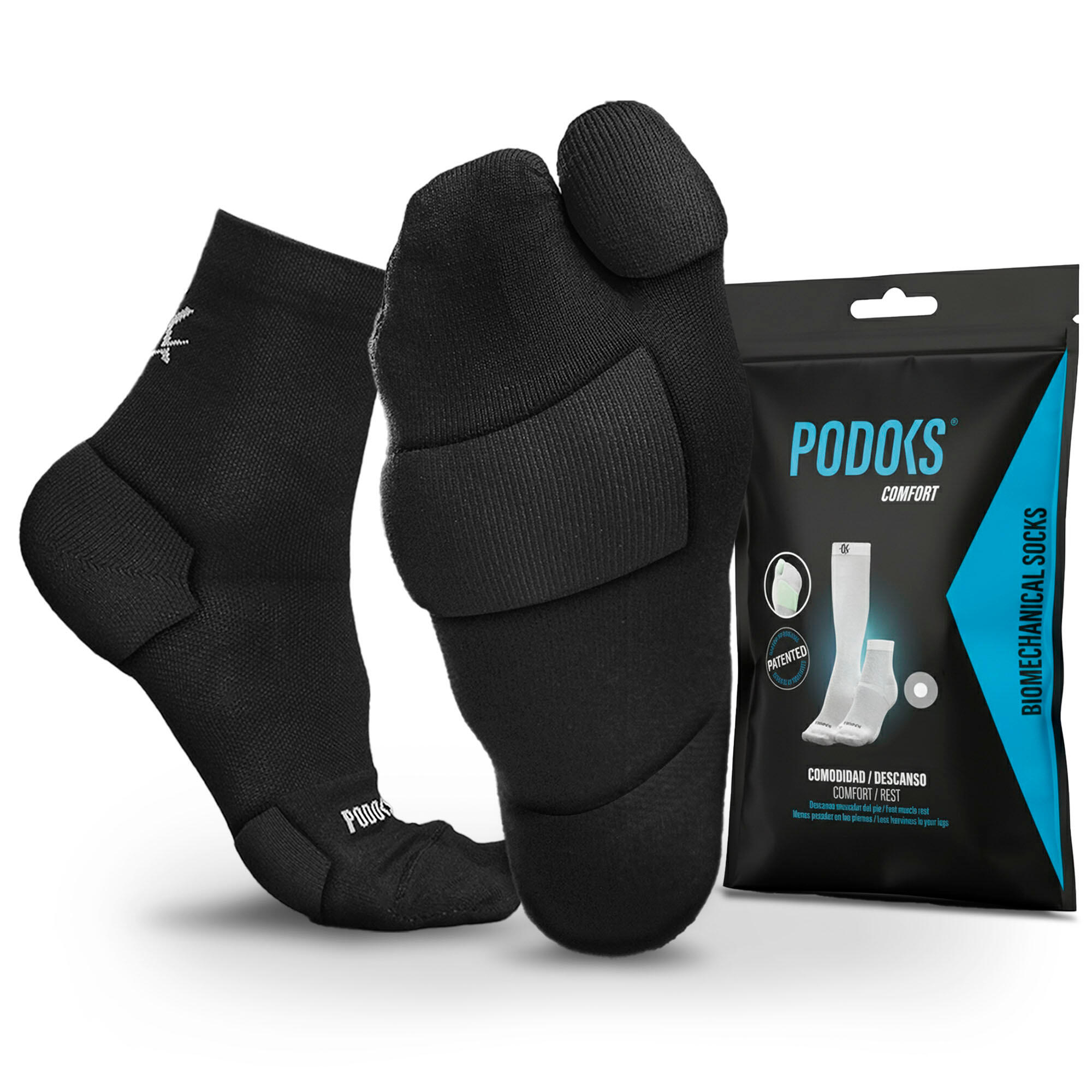 PODOKS Calcetines Biomecánicos Comfort Negro