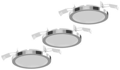LightMe LM85660 Aqua LED-Einbauleuchte 3er Set LED GX53 18 W Chrom