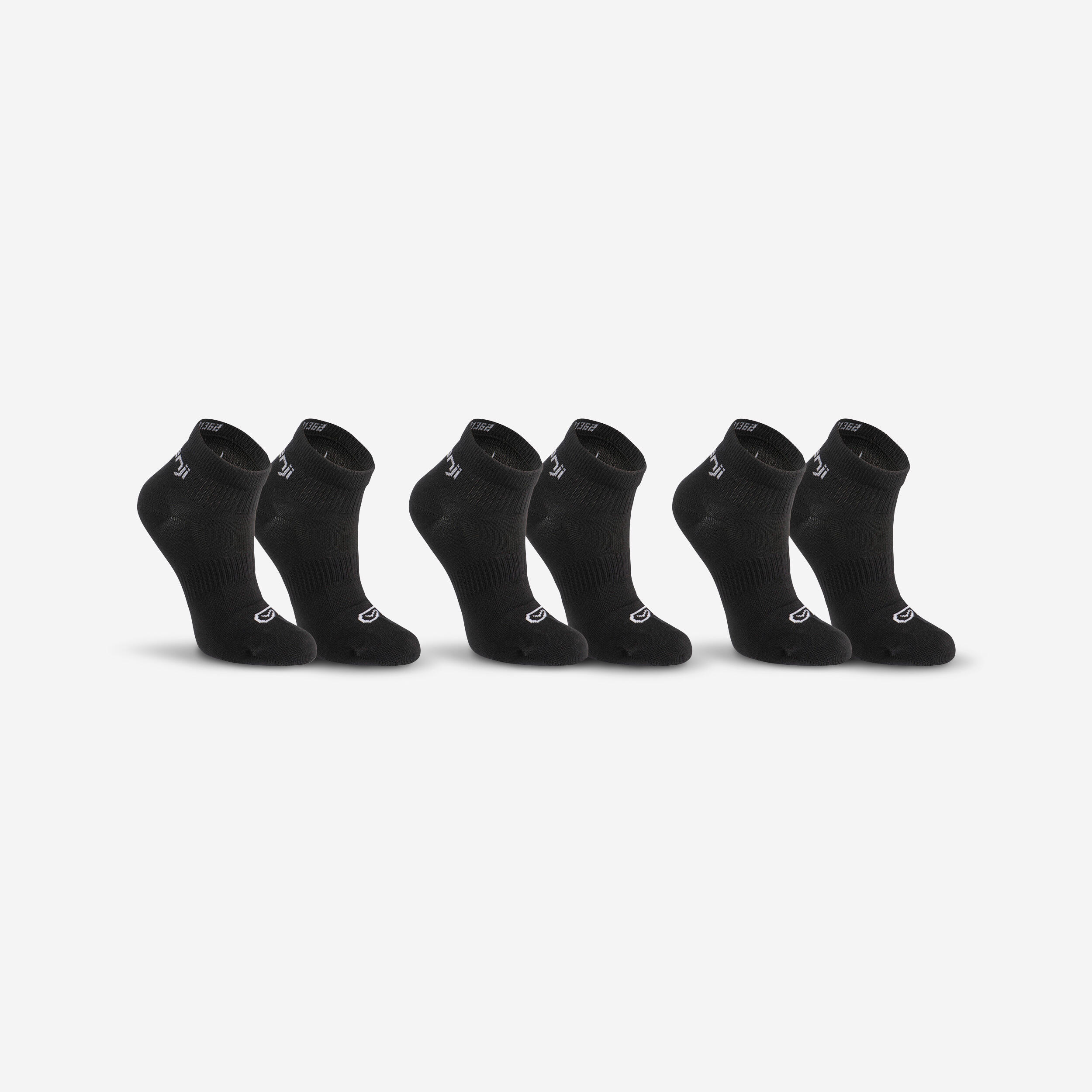 KIPRUN Calcetines running Niños Kalenji Ekiden negro (3 pares)
