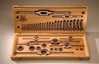 Exact 05184 Gewindeschneidsatz 26teilig HSS UNF 1/4", 5/16", 3/8", 7/16", 1/2", 5/8", 3/4", 7/8", 1"