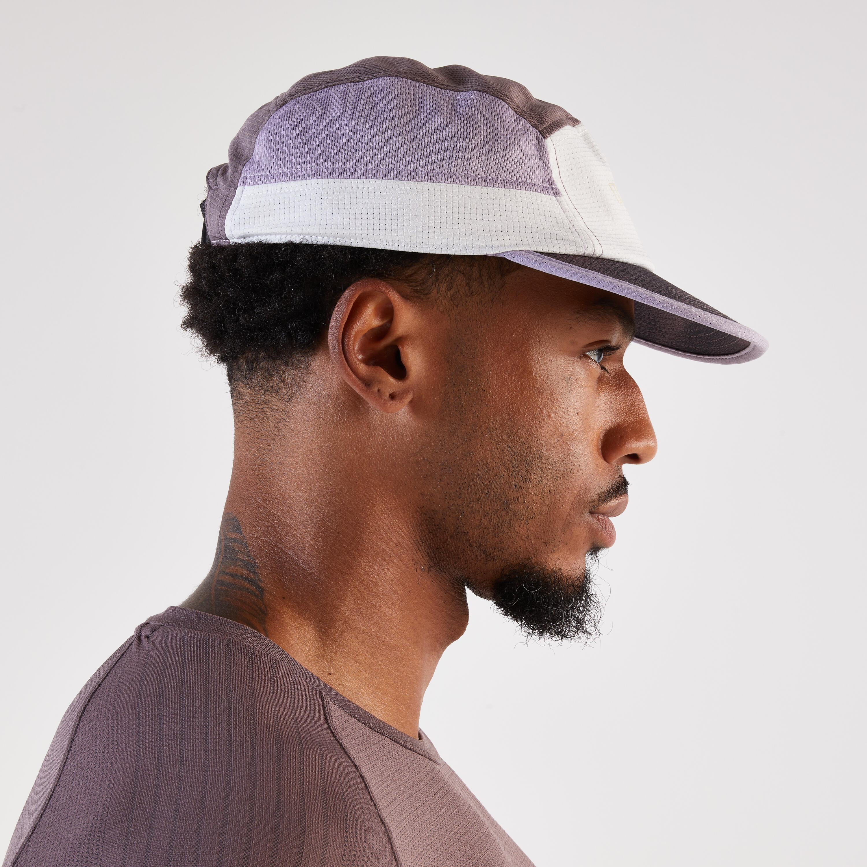 KIPRUN Gorra de running Hombre y Mujer, Kiprun azul blanco violeta