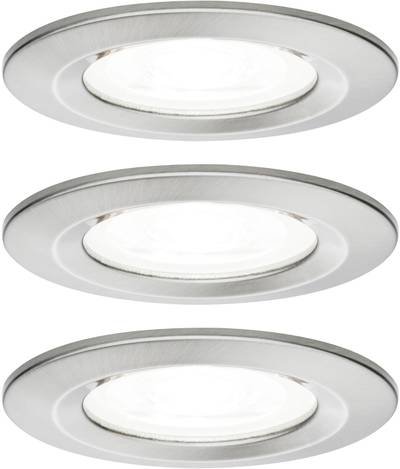 Paulmann 92979 LED-Einbauleuchte 3er Set LED GU10 19.5 W Eisen (gebürstet)