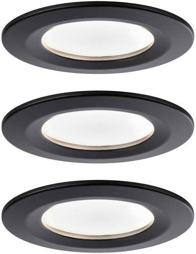 Paulmann 94473 LED-Einbauleuchte 3er Set LED 18 W Schwarz (matt)