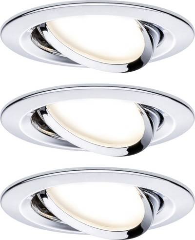 Paulmann 93488 Nova Einbauleuchte 3er Set LED LED 18 W Chrom (glänzend)