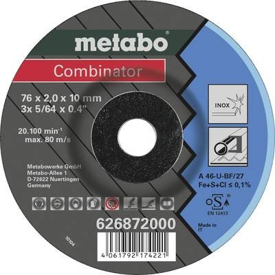 Metabo Combinator 626872000 Trennscheibe gekröpft 76 mm 1 St. INOX
