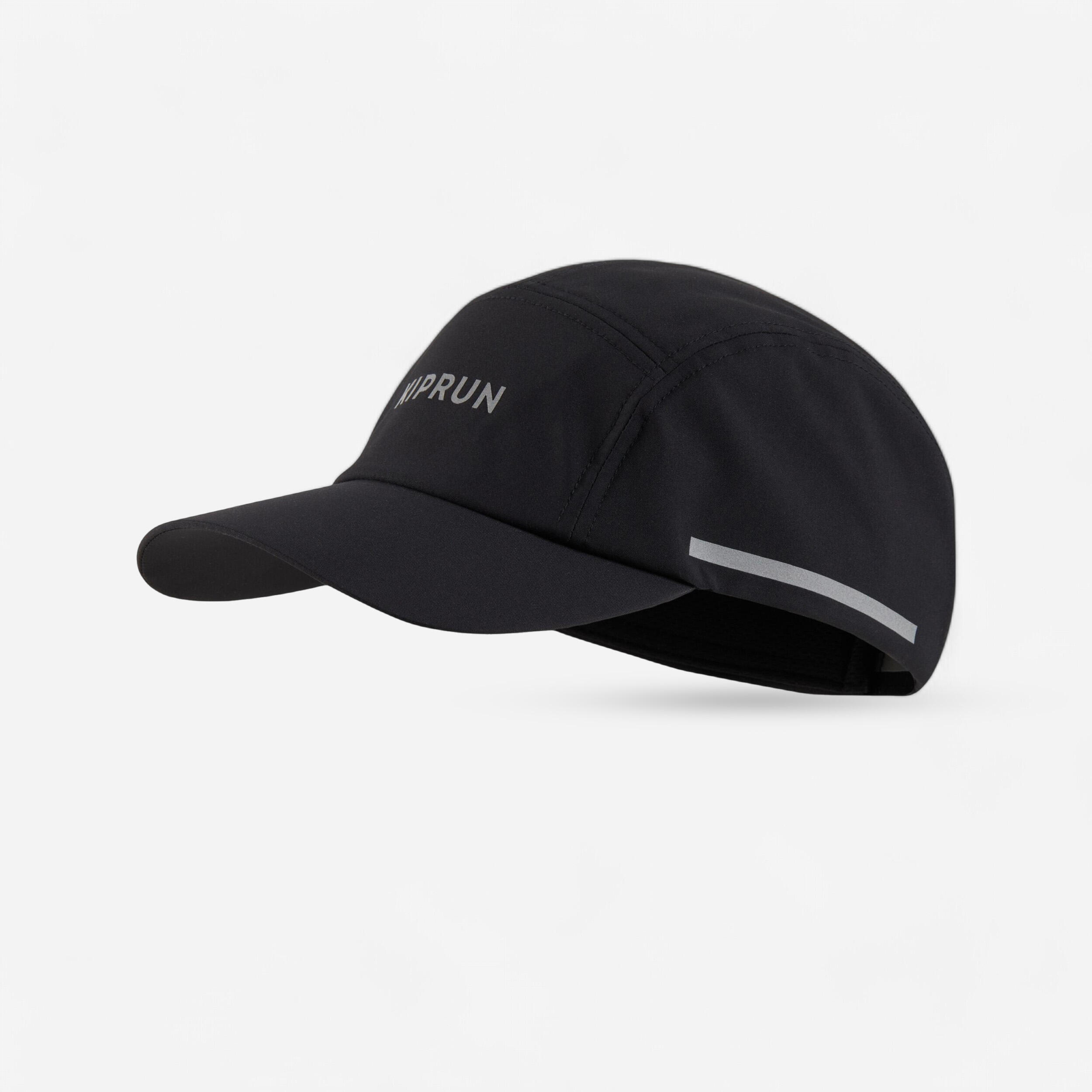KIPRUN Gorra running lluvia adulto - KIPRUN perlante 5 paneles negro