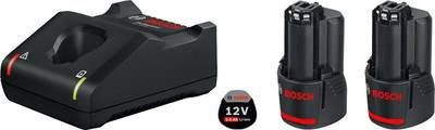 Bosch Professional 1600A019R8 GAL 12V-40 + 2x GBA 12V 2.0Ah Werkzeug-Akku und Ladegerät 12 V 2 Ah Li-Ion