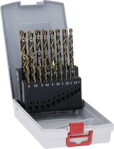 Bosch Accessories 2608587014 HSS Metall-Spiralbohrer-Set 19teilig 1 mm, 1.5 mm, 2 mm, 2.5 mm, 3 mm, 3.5 mm, 4 mm, 4.5 mm