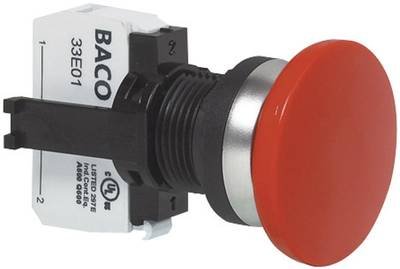 BACO L21AD01C Not-Aus-Schalter Frontring Kunststoff, verchromt 600 V 10 A 1 Öffner IP69K 1 St.