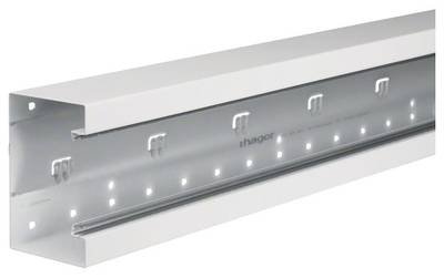 Hager BRS8513019016 Brüstungskanal Unterteil (L x B) 2000 mm x 130 mm 2 m Weiß