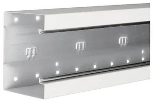 Hager BRS10013019016 Brüstungskanal Unterteil (L x B) 2000 mm x 130 mm 2 m Weiß