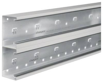 Hager BRS652101D7035 Brüstungskanal Unterteil (L x B) 2000 mm x 210 mm 2 m Grau