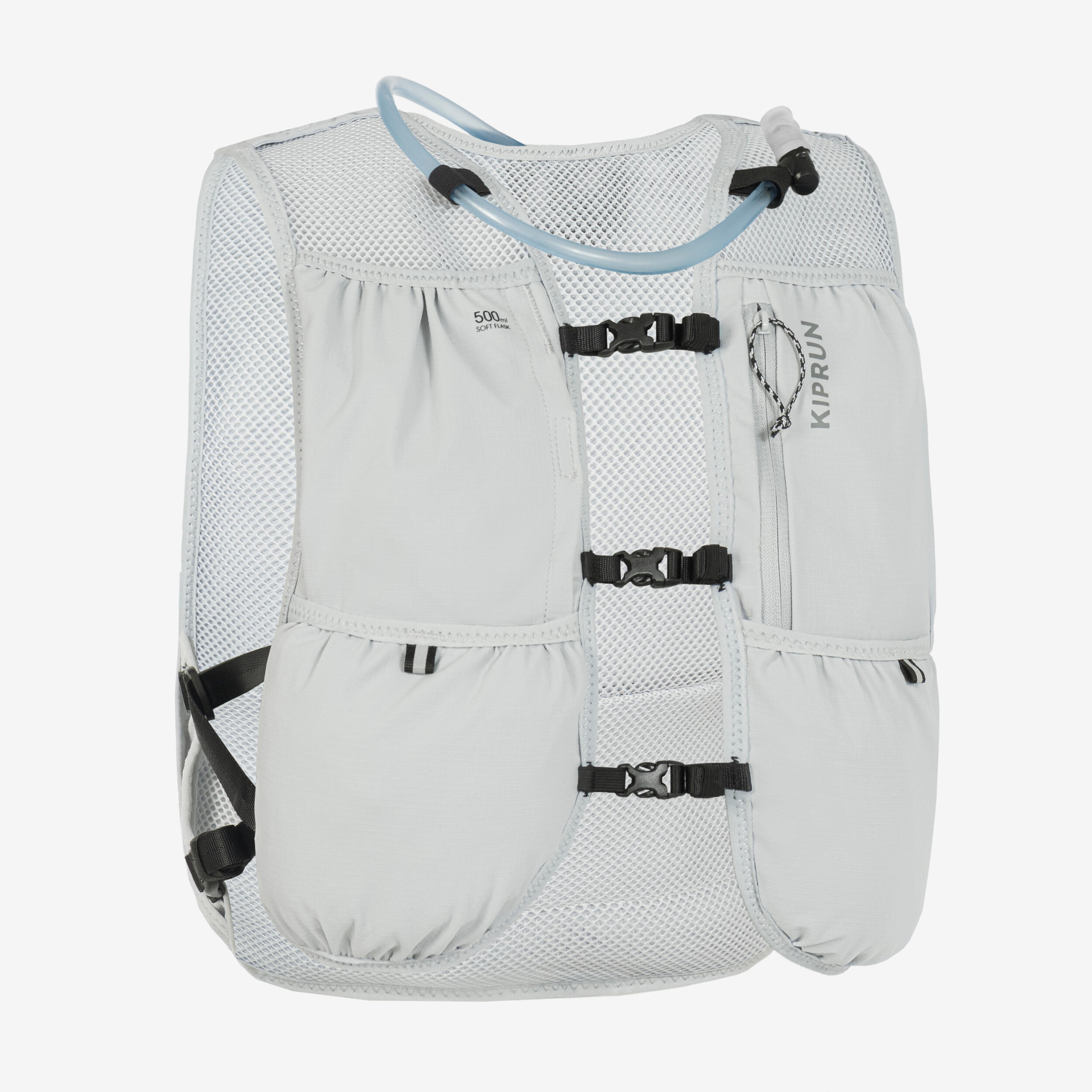 KIPRUN Mochila trail running unisex + bolsa agua 1L incluida - KIPRUN 500 8L gris