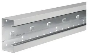 Hager BRS6513017035 Brüstungskanal Unterteil (L x B) 2000 mm x 130 mm 2 m Grau
