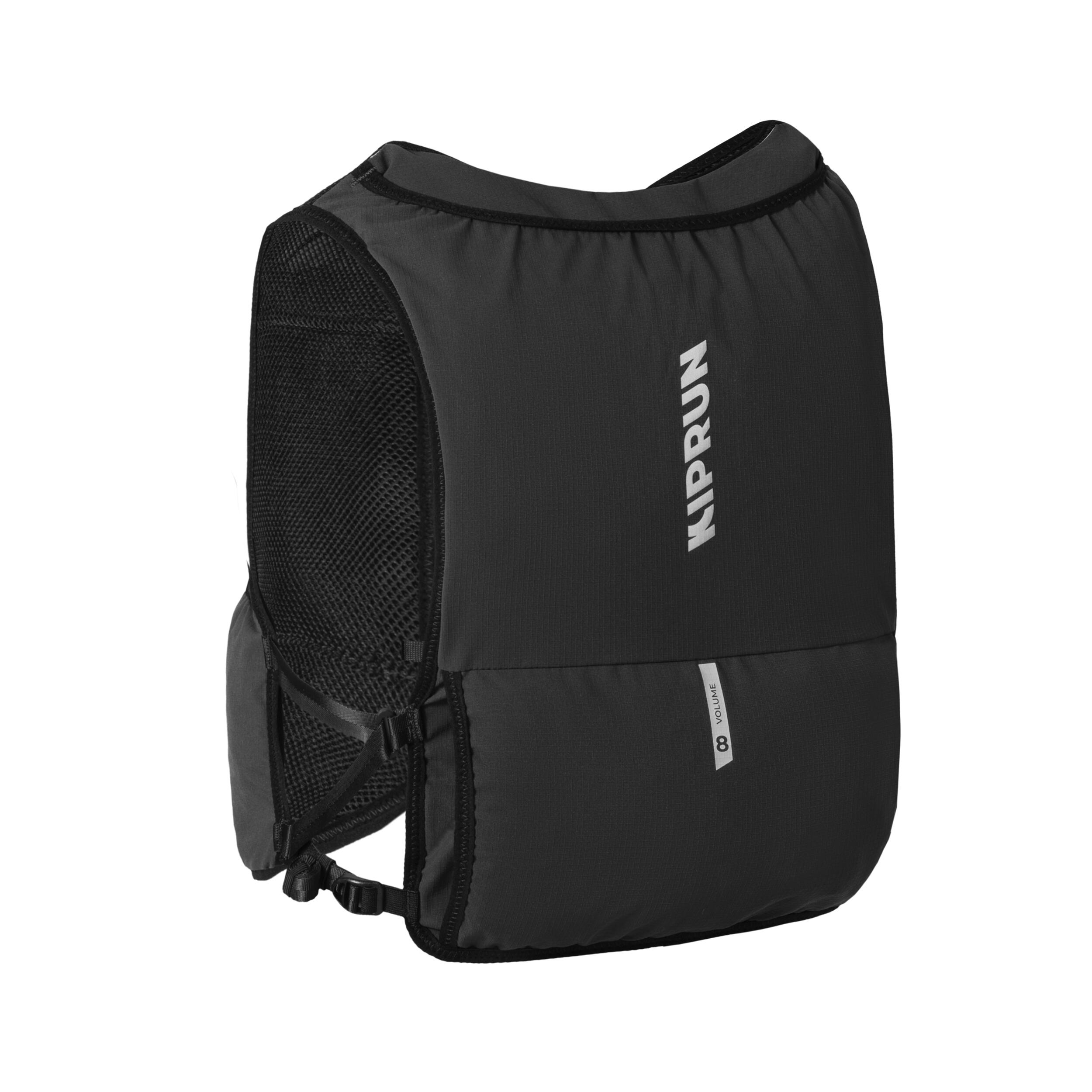 KIPRUN Mochila trail running unisex 8L con bolsa agua 1L, KIPRUN 500 negro