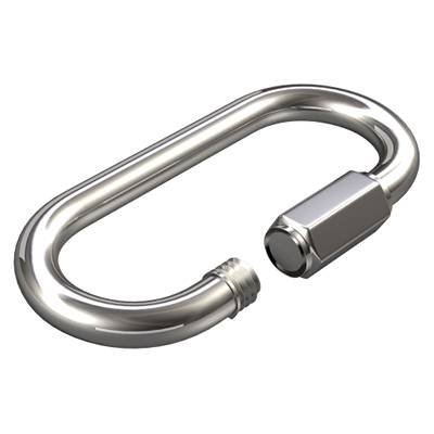 dörner + helmer 4915244 Kettennotglied mit Schraube 4 mm Edelstahl A2 10 St.
