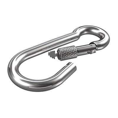dörner + helmer 4915164 Karabinerhaken mit Schraube Edelstahl A2 60 mm 10 St.