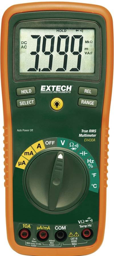 Extech EX430A Hand-Multimeter digital CAT III 600 V Anzeige (Counts): 4000