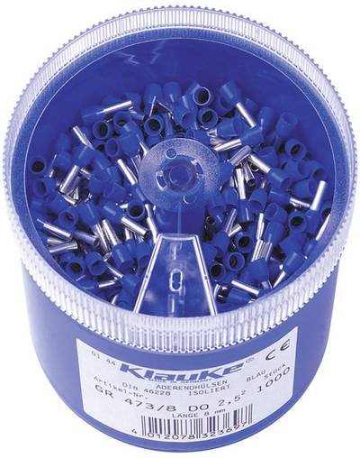 Klauke GR4738DO Aderendhülsen-Sortiment 2.5 mm² Teilisoliert Blau 1000 Teile