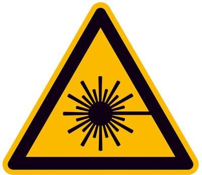 Warnschild Laser Folie selbstklebend 50 mm ISO 7010 10 St.