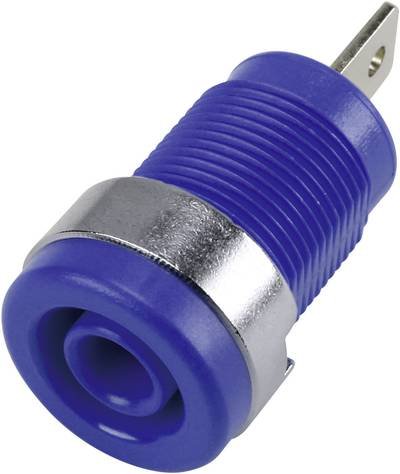 TRU COMPONENTS 6239C26FN Sicherheits-Laborbuchse Buchse, Einbau vertikal Stift-Ø: 4 mm Blau 1 St.