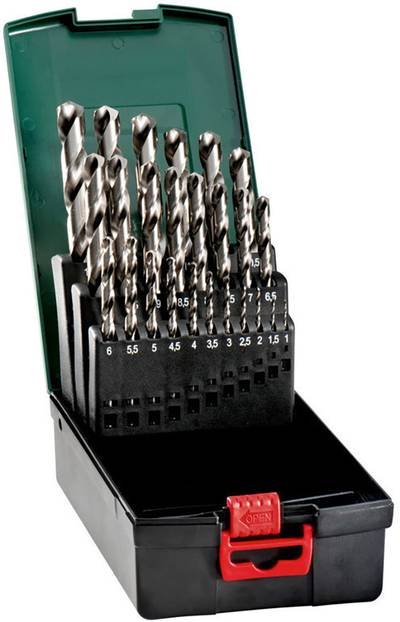 Metabo 627669000 Metall-Spiralbohrer-Set 25teilig 1 mm, 1.5 mm, 2 mm, 2.5 mm, 3 mm, 3.5 mm, 4 mm, 4.5 mm, 5 mm, 5.5 mm,
