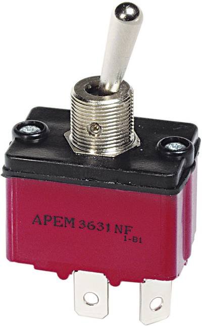 APEM 3639NF/2 3639NF/2 Kippschalter 250 V/AC 6 A 1 x Ein/Aus/Ein rastend/0/rastend 1 St.