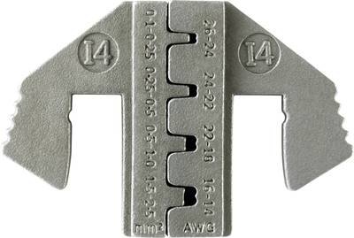 TOOLCRAFT PLE-0I4 Crimp-Einsätze Flachstecker Quetschbereich: 0.1 bis 2.5 mm² Passend für Marke (Zangen): TOOLCRAFT PZ-5