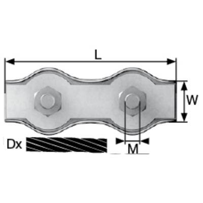 Seilklemme 2 mm Stahl galvanisch verzinkt dörner + helmer 4814444 20 St.