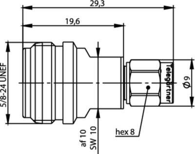 Telegärtner 100024218 100024218 Koax-Adapter N-Buchse - SMA-Stecker 1 St.