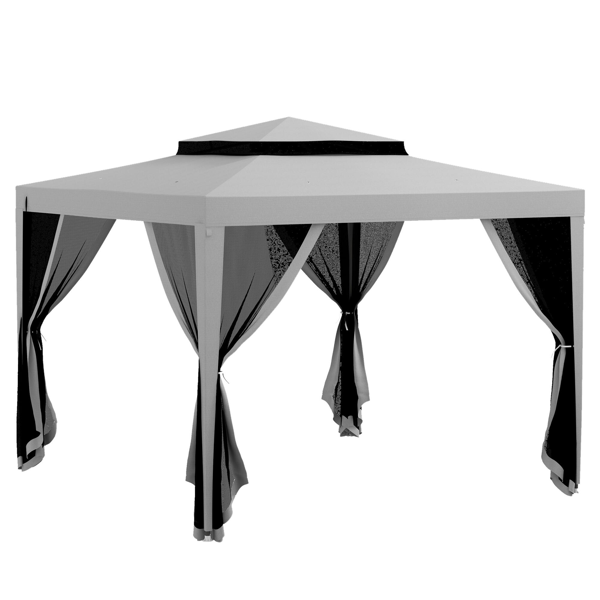 OUTSUNNY Carpa Evento Deportivo Outsunny 297x297x268 cm Gris