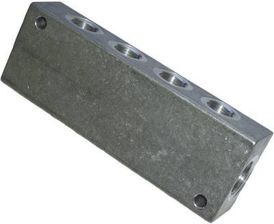 ICH Verteilerblock, beidseitig 61412 10 bar (max)