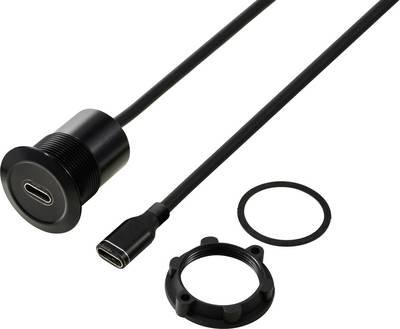 USB-C® (3.1) Buchse/Buchse 1 m Kabel schwarz TC-13376304 TRU COMPONENTS Inhalt: 1 St.