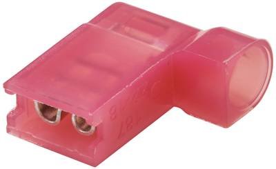 TRU COMPONENTS TC-11599316 Flachsteckhülse Steckbreite: 4.8 mm Steckdicke: 0.8 mm 90 ° Vollisoliert Rot 1 St.
