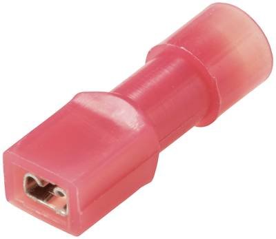 TRU COMPONENTS TC-11599304 Flachsteckhülse Steckbreite: 2.8 mm Steckdicke: 0.5 mm 180 ° Vollisoliert Rot 1 St.