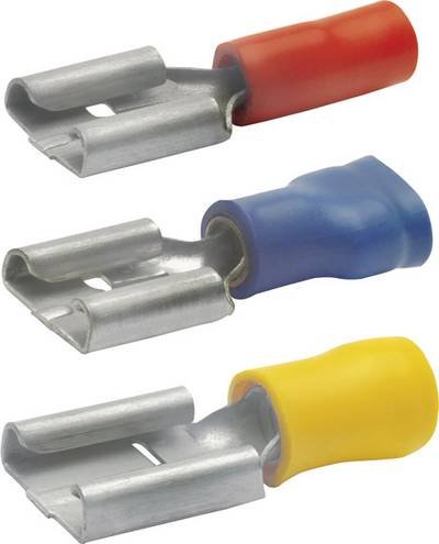 Klauke 8301 Flachsteckhülse Steckbreite: 2.80 mm Steckdicke: 0.50 mm 180 ° Teilisoliert Blau 1 St.