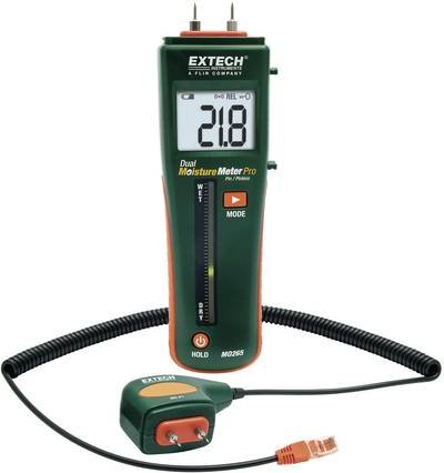 Extech MO265 Materialfeuchtemessgerät Messbereich Baufeuchtigkeit (Bereich) 0 bis 99.9 % vol Messbereich Holzfeuchtigkei